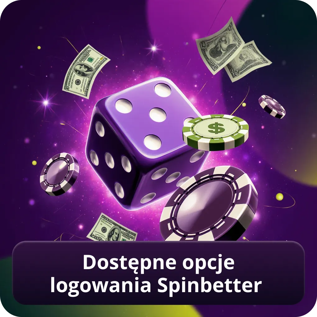 Dostępne opcje logowania Spinbetter kasyno